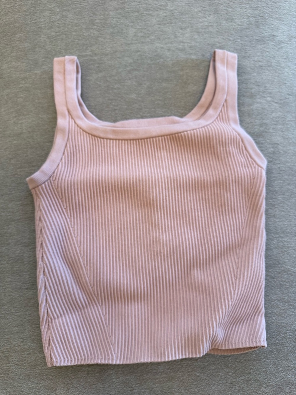 CUTS Women’s Ribbed Square-Neck Tank Top - Light Pink